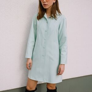 Vintage Misty Harbor Trenchcoat Womens Size 10 Petite Blue